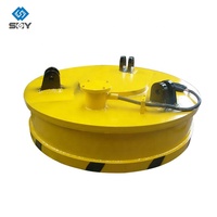 Electroimán de Elevación Eléctrico de 10 Toneladas para Grúa Pórtico, CC 24V 12V, Electroimanes para Chatarra, Electroimán Circular de Elevación para Excavadora