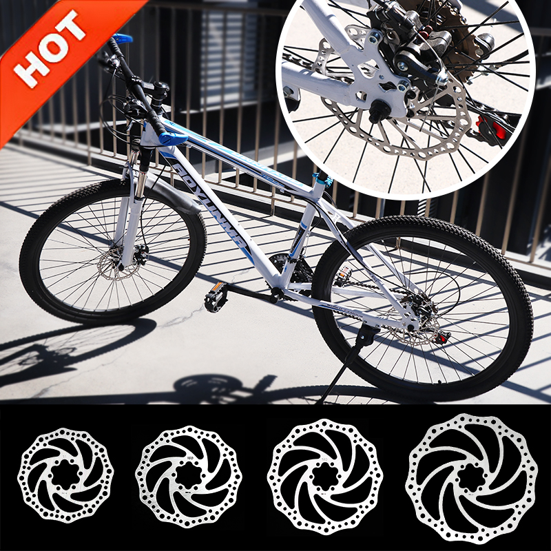 Новое изображение 203 мм/180 мм/160 мм/140 мм 6 дюймов роторный дисковый тормоз из нержавеющей стали для MTB Mountain Road Cruiser велосипед детали велосипеда
