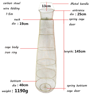 Trappola Cast Dip gabbia pesce gamberetti trappola rete da pesca pesciolino gamberi granchio esche Cast Mesh Trap rete da pesca automatica rete da atterraggio - Product Image 3