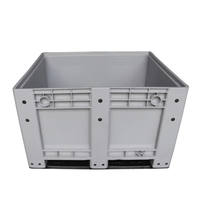 Caisse palette en plastique solide QS pour le stockage d'eau et de fruits de mer, usage industriel intensif