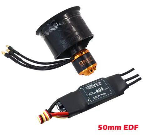 QX-MOTOR 50mm EDF QF2611 QF2611PRO 12 Blades Ducted Fan with 3300KV/4000KV/4600KV/5000KV Brushless Motor for Rc Jet Aircraft