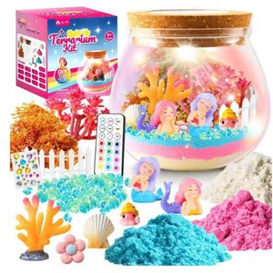 Juguetes educativos DIY LED luz unicornio dinosaurio sirena Micro paisaje luz de noche para <span class=keywords><strong>niños</strong></span> niña niño regalo Kit de artesanía - Product Image 6