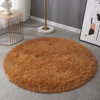 Tapis rond moelleux à poils longs de luxe de haute qualité, couverture en fourrure, tapis décoratif