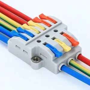 Multi-pin connector 3 in 6 out with test hole electric terminal block quick splice wire connector terminals