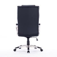 Chaise de bureau de direction moderne en cuir PU, chaise de bureau standard à dossier haut en cuir PVC