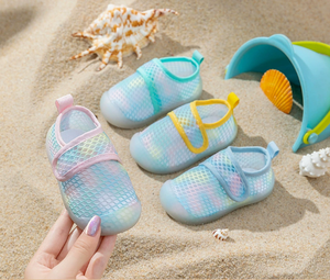 Chaussures de marche pour bébé, nouvelle collection d'été, semelle souple antidérapante, surface douce pour garçons et filles, adaptées aux enfants âgés de 0 à 3 ans - Product Image 5