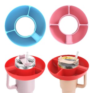 Assiettes à collation en silicone en stock, compatibles avec les gobelets Stanley, assiettes à fruits, assiettes à collation compartimentées, bols à collation Stanley et plateaux. - Product Image 5