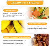 Machine commerciale de friteuse de vide de friture de puces de banane de fruit pour des puces de plantain de banane