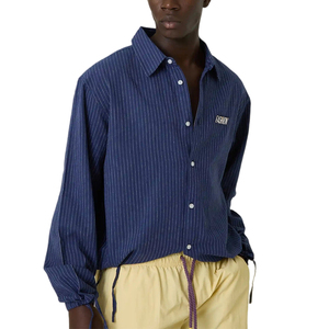 Camisas de Hombre de Alta Calidad, Unisex, de Algodón Ligero, Manga Larga, con <span class=keywords><strong>Botones</strong></span>, Rayas, <span class=keywords><strong>Cuello</strong></span> en V, Transpirables, para Otoño, con Estampado a Cuadros - Product Image 1