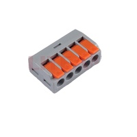 Conector rápido naranja y gris, terminal eléctrico, empalme rápido, Conector de cable push-in