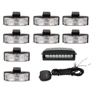 Sản phẩm mới 12V màu trắng Dash boong Strobe Lights cho xe cảnh báo nhấp nháy nhấp nháy đèn - Product Image 2