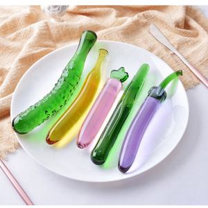 Heiß verkaufende Kristallglas Dildos Früchte Gemüse Butt Plug Männliche und weibliche Mastur bator Adult Toys - Product Image 5