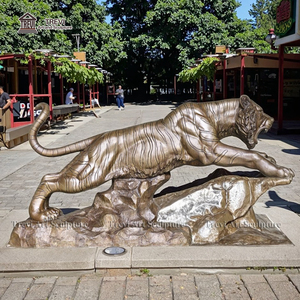 Tevi fabbrica Cast <span class=keywords><strong>di</strong></span> bronzo realistico personalizzato grande <span class=keywords><strong>tigre</strong></span> scultura e statua per la riserva naturale decorazione esterna - Product Image 3