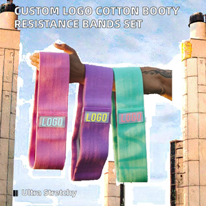 Juego de Bandas de Resistencia de Ejercicio de Ligera Resistencia, de Poliéster/Látex, con Logotipo Personalizado, Antideslizantes, Elásticas, para Glúteos, 3 Bandas, Círculo para Cadera - Product Image 2