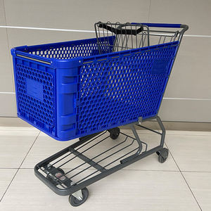 अमेरिकी शैली प्लास्टिक सुपरमार्केट शॉपिंग ट्रॉली शॉपिंग कार्ट - Product Image 1