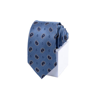 도매/사용자 정의 럭셔리 비즈니스 남자의 넥타이 페이즐리 패턴 100% 폴리에스터 클래식 비즈니스 넥타이 남성용 - Product Image 3