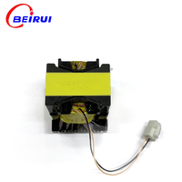 Transformateur vertical haute fréquence BEIRUI PQ40 BR4040PQ-6017D avec faisceau de câbles, connecteur, isolation PET jaune et noyau en ferrite