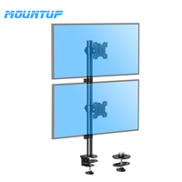 Support d'écran double pour 2 écrans de 32 pouces max Support d'écran vertical de 32 pouces Support d'écran d'ordinateur Bras de moniteur