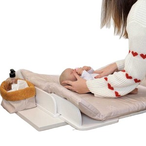 Housse de matelas à langer pour bébé en éponge compressée sur mesure, tissu en crêpe de coton pur, respirant, doux, pour nouveau-né - Product Image 5
