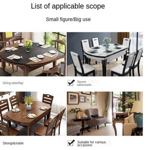 Mesa de Comedor Moderna de Acero con Bisagras Plegables Tipo Mariposa para Cocina y Sala de Estar, Mesa Extensible - Product Image 6