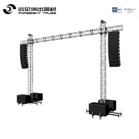 Sistema de torre de altavoces con estructura de iluminación modular portátil de aleación de aluminio, tamaño personalizado para eventos al aire libre