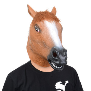 theme party latex horse funny donkey cosplay scary full face