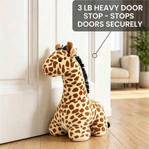 Topes de Puerta Decorativos Personalizados con Forma de Animales, Topes de Puerta de Peluche Resistentes, Jirafa de Peluche Suave, Bolsa de Arena para Decoración del Hogar - Product Image 4