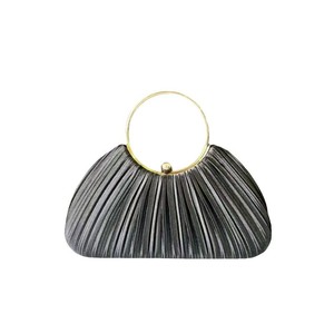 Bolso de mano plisado de lujo con asa de anillo para mujer, elegante bolso de noche para banquetes - Product Image 1