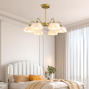 Modern Minimalist Cream-Colored <b>Chandelier</b> <b>for</b> Dining Living and Master <b>Bedroom</b> New Main Light <b>for</b> These Spaces - Product Image 4