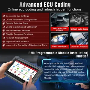 LAUNCH X431 PRO TT 8 pouces avec DBScar VII VCI Diagnostic complet du système de voiture CAN FD/DOIP/OBFCM Auto OBD OBD2 Scanner - Product Image 2