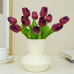 Mini-tulipes artificielles Mido Tulips PU, haute simulation, décorations pour mariage et maison - Product Image 4