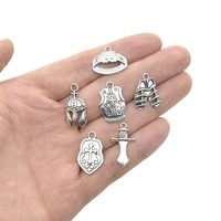 Pendentifs à thème biblique en alliage, motifs Armure Complète, Sunday Craft, Breloques pour ceinture et casque, en gros pour la fabrication de bijoux DIY (bracelets et colliers)