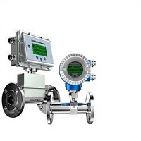 Débitmètre à turbine en acier inoxydable avec affichage numérique, type pipeline, pour liquides, eau, huile, eaux usées, gaz