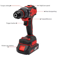 Vente directe d'usine Clé à chocs sans fil électrique 21V sans balais Portable Outil rechargeable sans fil