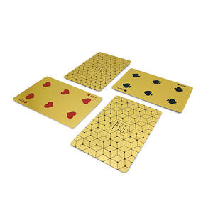 Hoogwaardige Luxe Gouden Speelkaarten Op Maat Bedrukt Voortreffelijk Ontwerp Duurzaam En Waterbestendig Plastic Fabrieksprijs - Product Image 3