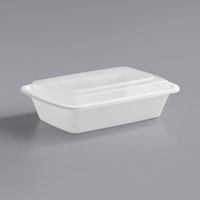 Contenants alimentaires jetables rectangulaires blancs en plastique, compatibles micro-ondes, pour la préparation des repas, 16OZ, 24OZ, 32OZ, 38OZ, 58OZ