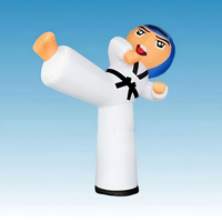 Danseur gonflable publicitaire personnalisé en PVC enduit, motif garçon Taekwondo