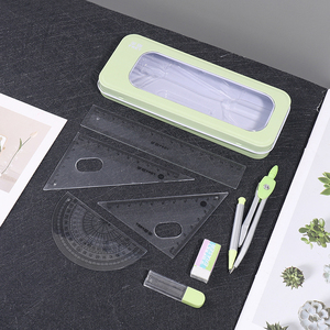 Khuyến Mại Dễ Thương 7 cái/hộp Cai Trị Thiết Lập Nhiều Phong Cách Nhựa Khuôn Viên Văn Phòng Phẩm Vẽ Cai Trị Cho Các Trường Học - Product Image 6