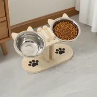 Mangeoire surélevée multi-niveaux pour chat avec 3 supports, portable, facile à assembler, bol à nourriture pour plusieurs chats