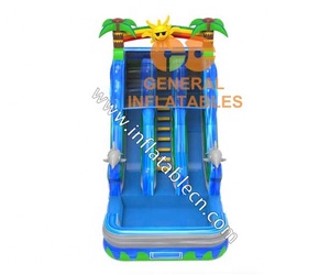 19ft Dual Inflatable Water Slides Trượt Vật Liệu Đá Cẩm Thạch Sunshine Water <span class=keywords><strong>Slide</strong></span> Pool Thương Mại Cho Thuê Bên - Product Image 2