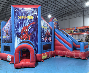 6X5 mètres tunnel entrée gonflable spider man château <span class=keywords><strong>basket</strong></span>-ball <span class=keywords><strong>Spiderman</strong></span> gonflable videur - Product Image 4