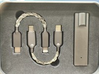 Kit DAC HiFi portable complet, interface double métallique, câbles tressés plaqués argent 3,5 mm 4,4 mm, type C, Lightning, Android, Apple, boîte cadeau