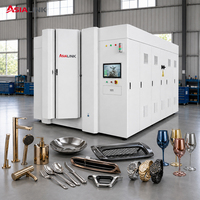 Machine de placage ionique PVD AsiaLink semi-automatique à moteur PLC, équipement de revêtement sous vide pour petites ateliers de quincaillerie