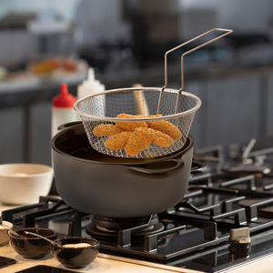 Edelstahl draht Mesh Frying <span class=keywords><strong>Basket</strong></span> Herstellung Hot Selling Net Sieb Friteuse Korb für Zuhause/Restaurant mit - Product Image 3