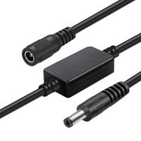 Câble d'alimentation DC 5,5x2,1 mm mâle vers femelle avec réinitialisation automatique pour routeurs, modems et équipements réseau
