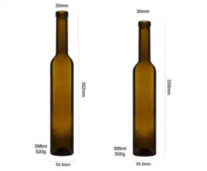 Imballaggio di berlino forma di palla da Bowling personalizzata vino ghiacciato Tequila bottiglia di vetro da 12 once bottiglia di Vodka liquore Brandy in vetro da 375ml