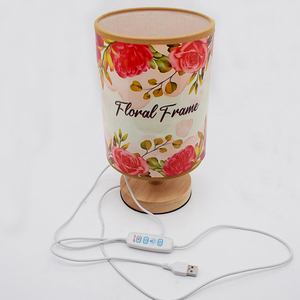 Lampe de Nuit USB de Bureau Personnalisée en Bois Style Art Déco, Base Décorative, Forme Vase, 13*25cm, pour Sublimation DIY - Product Image 5