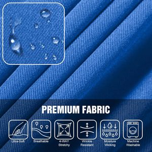 Conjunto de Uniformes Médicos FOXA para Mujer, Top sin Mangas con Cuello Alto, Pantalones Jogger con 8 Bolsillos, Uniforme de Hospital Azul - Product Image 6