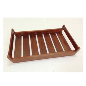 Bandeja de madera de nogal grande de suministro al por mayor, bandeja decorativa cuadrada para grandes hoteles y restaurantes - Product Image 4