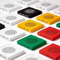 Boîtes à pizza personnalisées en gros avec logo, boîtes en carton portables épaisses en carton ondulé recyclé de qualité alimentaire pour la livraison et les plats à emporter